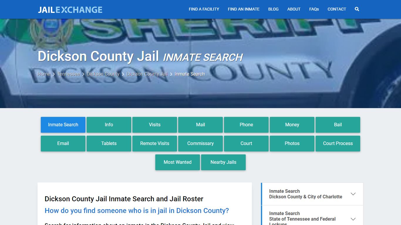 Inmate Search: Roster & Mugshots - Dickson County Jail, TN